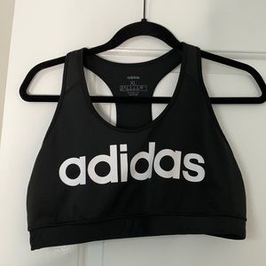 Adidas Black and White Sports Bra